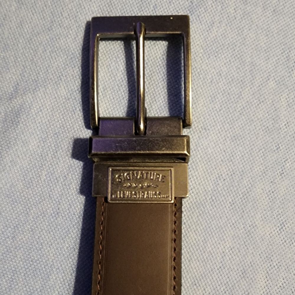 CLEARANCE 36-38 Brown Leather Belt